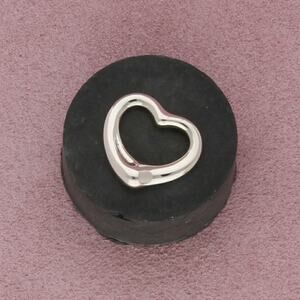tiffany & co sterling silver elsa peretti open heart pendant